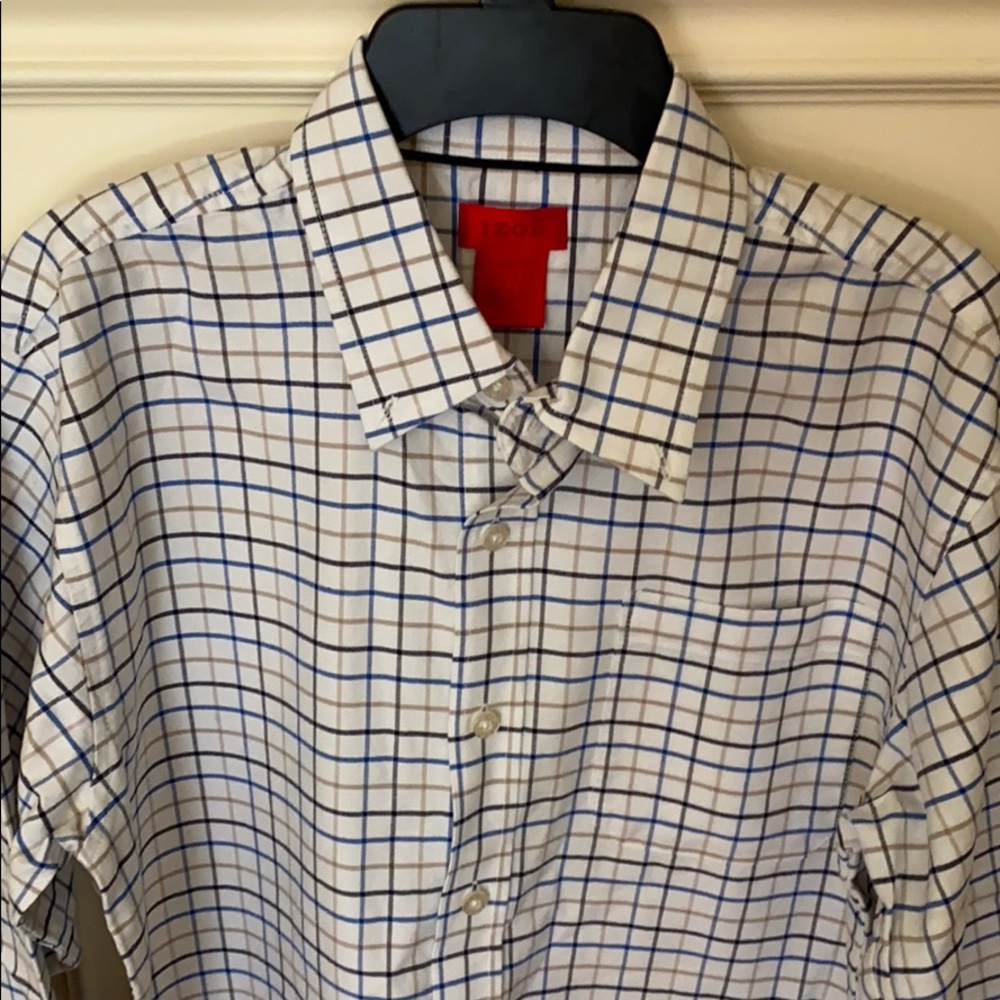NWT IZOD Plaid Button Down Long Sleeve Shirt